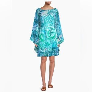Kobi Halperin Samara Marbled Chiffon Mini dress size M